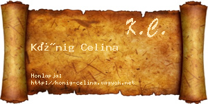 Kőnig Celina névjegykártya
